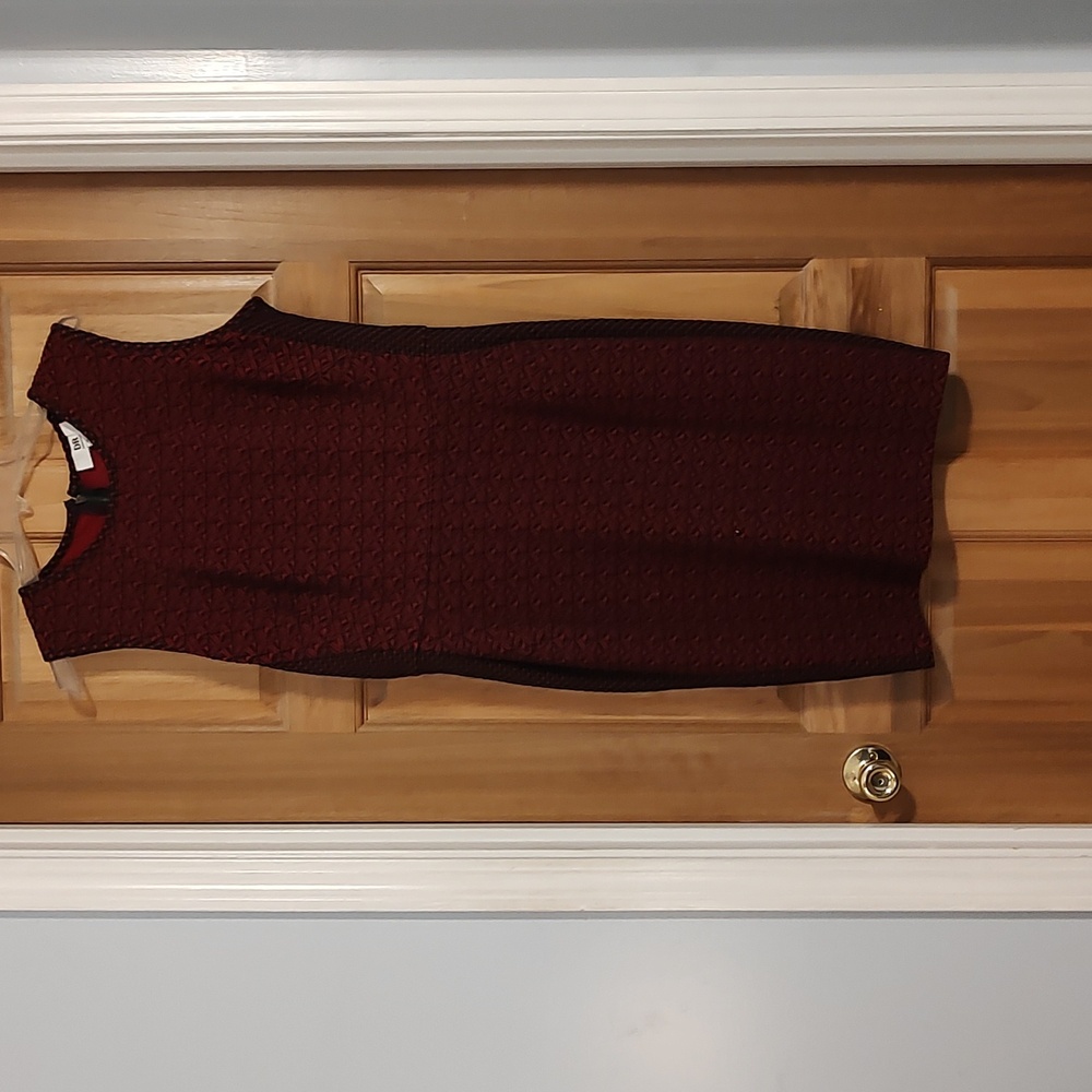 Red and black unique dress, size 16